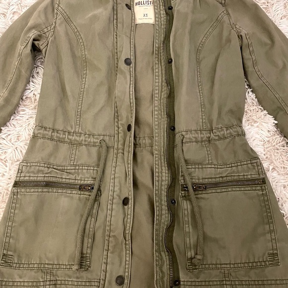 Hollister Khaki Utility Jacket with Hood - Picture 4 of 6